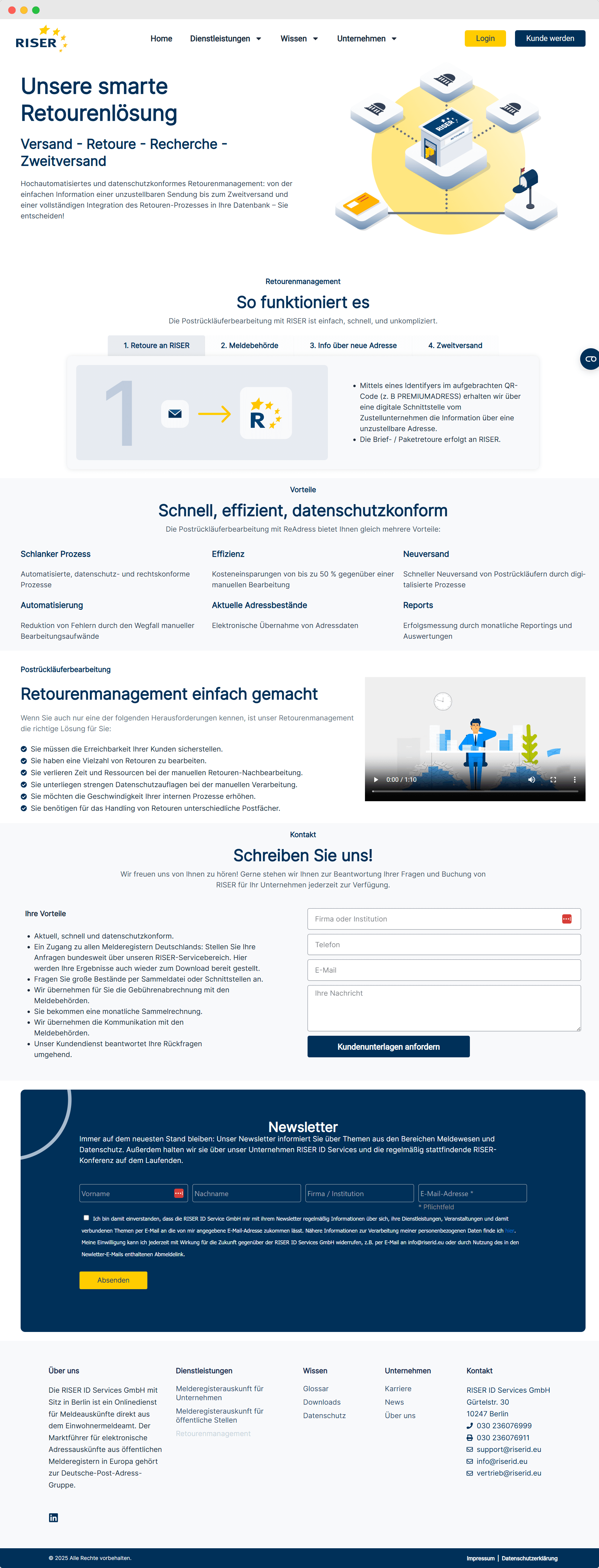 RiserID Service Retour